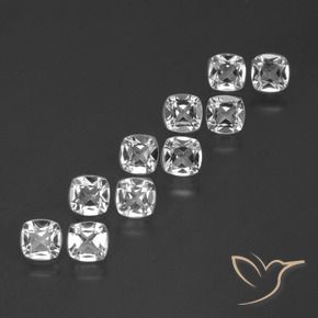 4.60캐럿 천연 클리어 화이트 황옥 보석, 방석, VVS-VS