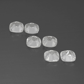 2.95캐럿 천연 화이트 토파즈 보석, 쿠션 컷, 4.6×4.6 mm, VVS-VS