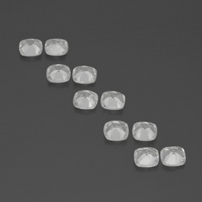 4.80캐럿 천연 화이트 토파즈 보석, 쿠션 컷, 4.6×4.6 mm, VVS-VS