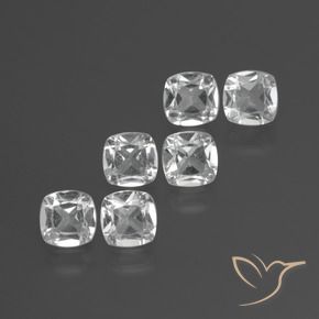 2.99캐럿 천연 클리어 화이트 황옥 보석, 방석, VVS-VS