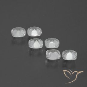 2.99캐럿 천연 클리어 화이트 황옥 보석, 방석, VVS-VS