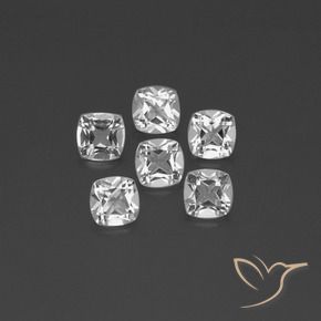 2.94캐럿 천연 클리어 화이트 황옥 보석, 방석, VVS-VS