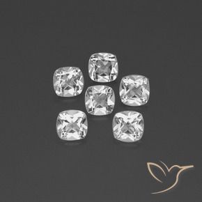 2.94캐럿 천연 클리어 화이트 황옥 보석, 방석, VVS-VS