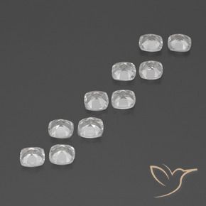 4.89캐럿 천연 화이트 토파즈 보석, 쿠션 컷, 4.6×4.5 mm, VVS-VS