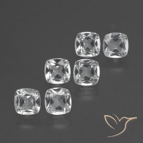 2.50캐럿 천연 클리어 화이트 황옥 보석, 방석, VVS-VS