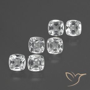 2.75캐럿 천연 클리어 화이트 황옥 보석, 방석, VVS-VS