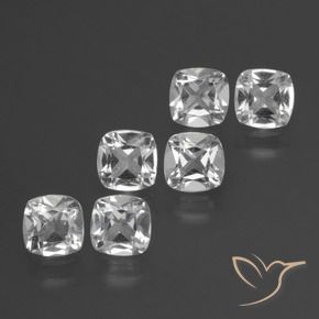 2.95캐럿 천연 클리어 화이트 황옥 보석, 방석, VVS-VS
