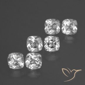 2.98캐럿 천연 클리어 화이트 황옥 보석, 방석, VVS-VS