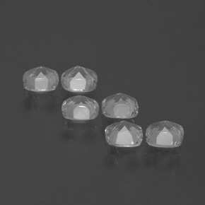 2.64캐럿 천연 클리어 화이트 토파즈 보석, 쿠션 컷, 4.6×4.6 mm, VVS-VS