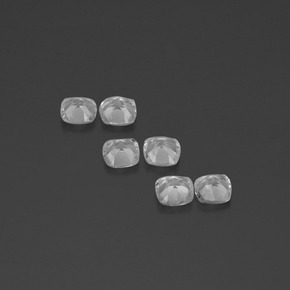 2.92캐럿 천연 클리어 화이트 토파즈 보석, 쿠션 컷, 4.6×4.6 mm, VVS-VS