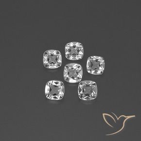 2.89캐럿 천연 클리어 화이트 황옥 보석, 방석, VVS-VS