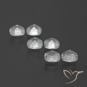 2.96캐럿 천연 화이트 토파즈 보석, 쿠션 컷, 4.6×4.6 mm, VVS-VS