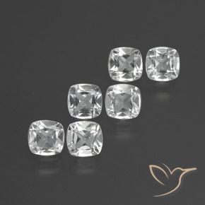 2.97캐럿 천연 클리어 화이트 황옥 보석, 방석, VVS-VS