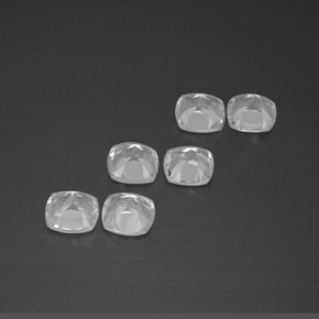 3.14캐럿 천연 화이트 토파즈 보석, 쿠션 컷, 4.6×4.6 mm, VVS-VS