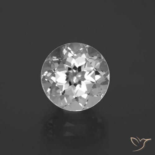4.84ct 자연스러운 클리어 화이트 황옥, 둥근, VVS-VS