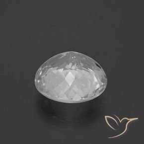 6.31캐럿 천연 클리어 화이트 토파즈, 라운드 컷, 11.53 mm, VS