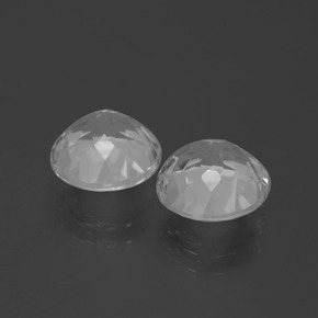 7.13캐럿 천연 화이트 토파즈 보석, 라운드 컷, 9.06 mm, VVS-VS