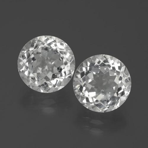 6.61캐럿 천연 화이트 토파즈 보석, 라운드 컷, 8.97 mm, VVS-VS