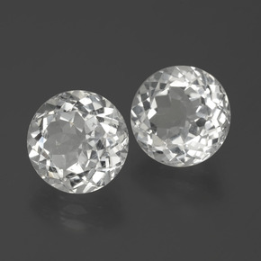 6.61캐럿 천연 화이트 토파즈 보석, 라운드 컷, 8.97 mm, VVS-VS