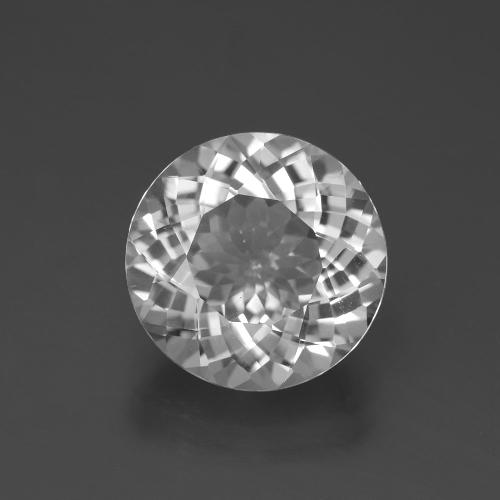 5.31캐럿 천연 클리어 화이트 토파즈, 라운드 컷, 11.06 mm, VVS