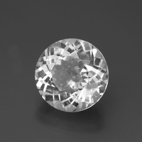 5.31캐럿 천연 클리어 화이트 토파즈, 라운드 컷, 11.06 mm, VVS