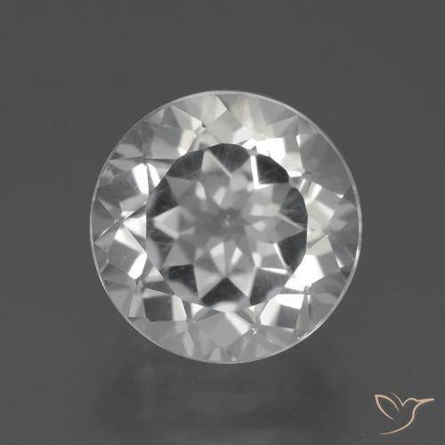 4.04ct 자연스러운 하얀색 황옥, 둥근, VS