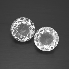 4.22캐럿 천연 화이트 토파즈 보석, 라운드 컷, 8.11 mm, VVS-VS