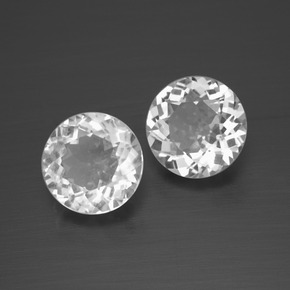 4.22캐럿 천연 화이트 토파즈 보석, 라운드 컷, 8.11 mm, VVS-VS