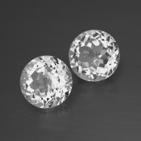 6.79캐럿 천연 클리어 화이트 토파즈 보석, 라운드 컷, 8.95 mm, VVS-VS