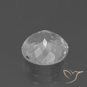 3.41캐럿 천연 클리어 화이트 황옥, 둥근, VVS-VS