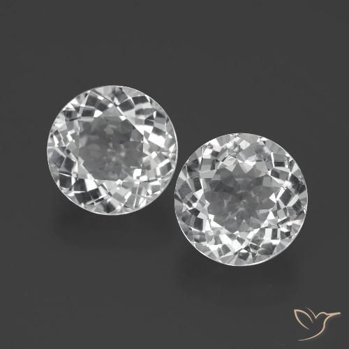 7.41캐럿 천연 클리어 화이트 토파즈 보석, 라운드 컷, VVS-VS