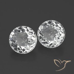 7.41캐럿 천연 클리어 화이트 토파즈 보석, 라운드 컷, VVS-VS