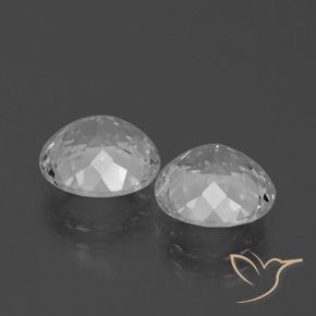 7.05캐럿 천연 클리어 화이트 토파즈 보석, 라운드 컷, 9.43 mm, VVS-VS