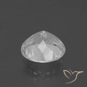 4.83캐럿 천연 클리어 화이트 황옥, 둥근, VVS-VS