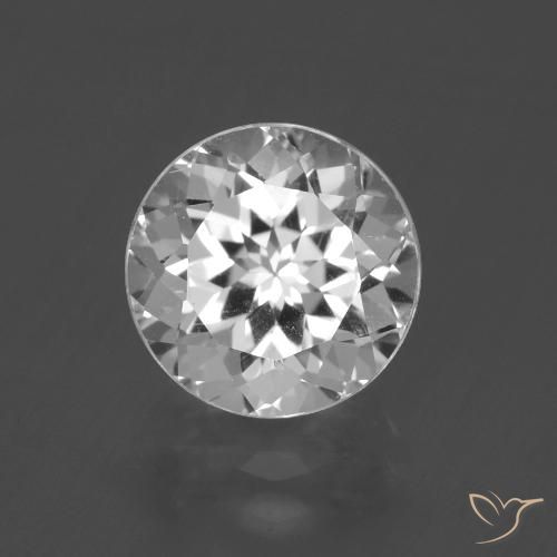 4.89ct 자연스러운 클리어 화이트 황옥, 둥근, VVS-VS