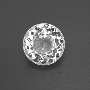 4.05캐럿 천연 클리어 화이트 토파즈, 라운드 컷, 9.87 mm, VVS
