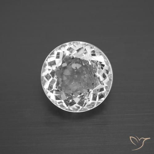 4.30ct 자연스러운 하얀색 황옥, 둥근, VS