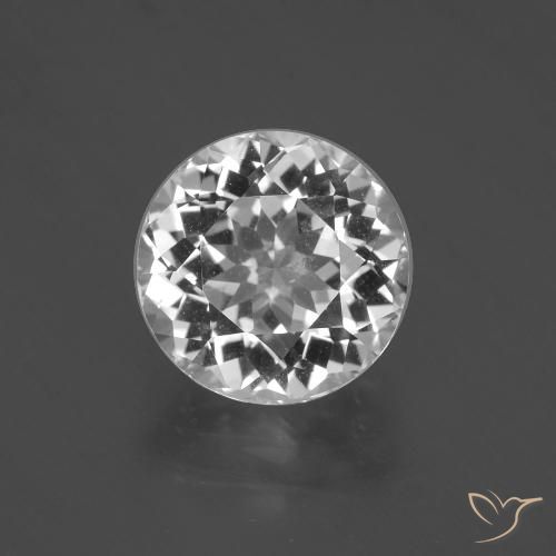4.59ct 자연스러운 클리어 화이트 황옥, 둥근, VVS-VS