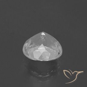 4.59캐럿 천연 클리어 화이트 황옥, 둥근, VVS-VS