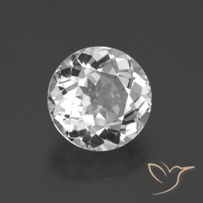 4.75캐럿 천연 클리어 화이트 황옥, 둥근, VVS-VS