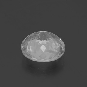 4.96캐럿 천연 클리어 화이트 토파즈, 라운드 컷, 10.79 mm, VS
