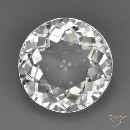 5.08ct 자연스러운 클리어 화이트 황옥, 둥근, VVS-VS