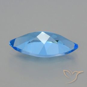 4.30캐럿 천연 스위스 블루 토파즈, 마퀴즈, 15.8×7.9 mm, VVS-VS