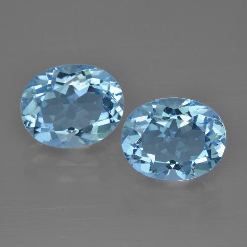 6.95캐럿 천연 스카이 블루 토파즈 보석, 타원형 컷, 10.2×8.2 mm, VS
