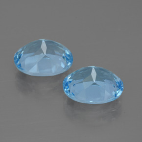 6.95캐럿 천연 스카이 블루 토파즈 보석, 타원형 컷, 10.2×8.2 mm, VS