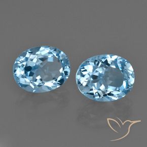 7.05캐럿 천연 스위스 블루 토파즈 보석, 타원형 컷, 10.1×8.1 mm, VVS-VS