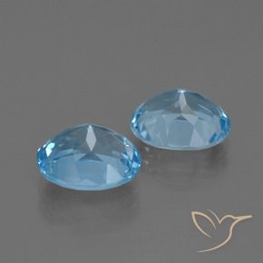 7.05캐럿 천연 스위스 블루 토파즈 보석, 타원형 컷, 10.1×8.1 mm, VVS-VS