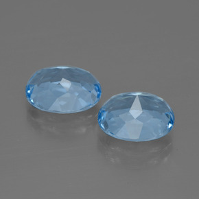 7.00캐럿 천연 스카이 블루 토파즈 보석, 타원형 컷, 10.1×8.2 mm, VVS-VS