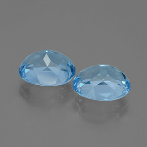 6.86캐럿 천연 스위스 블루 토파즈 보석, 타원형 컷, 10×8 mm, VVS