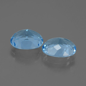 6.56캐럿 천연 스카이 블루 토파즈 보석, 타원형 컷, 10×8 mm, VVS-VS